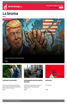 Cover of Sin Embargo Opinion