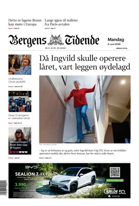 Cover of Bergens Tidende