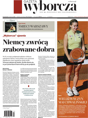 Cover of Gazeta Wyborcza Stoleczna