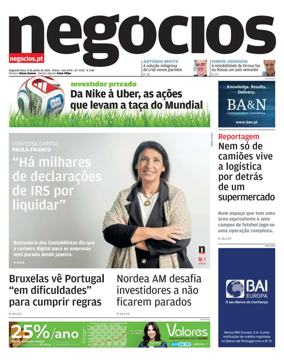 Cover of Jornal de Negocios