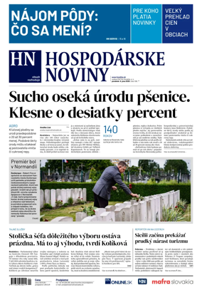 Cover of Hospodarske noviny