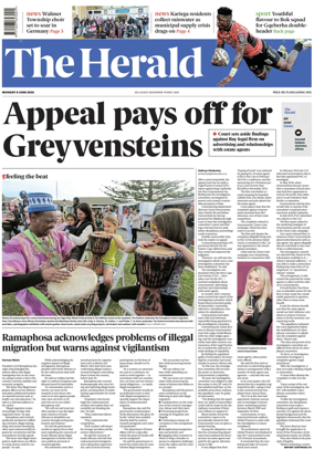 Cover of The Herald (South Africa)