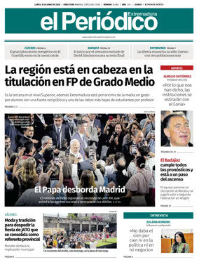 Cover of El Periodico Extremadura
