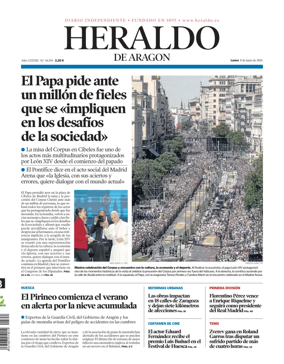 Cover of Heraldo de Aragon