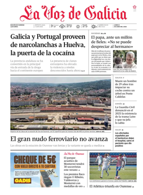 Cover of La Voz de Galicia (Ourense)