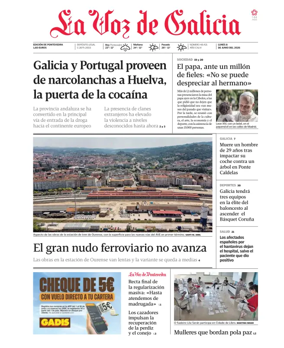 Cover of La Voz de Galicia (Pontevedra)