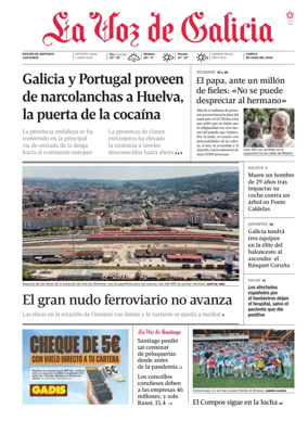 Cover of La Voz de Galicia (Santiago)