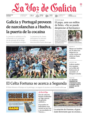 Cover of La Voz de Galicia (Vigo)