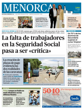 Cover of Menorca Diario Insular