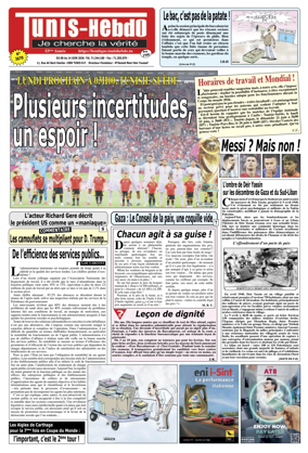 Cover of Tunis Hebdo