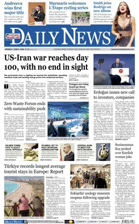 Cover of Hurriyet Daily News & Economic Review