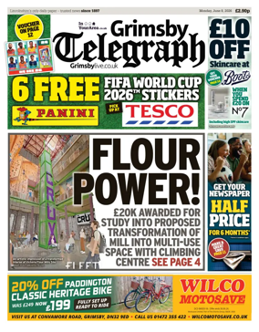 Cover of Grimsby Telegraph