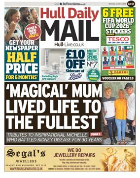 Cover of Hull Daily Mail
