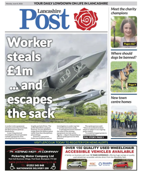 Cover of Lancashire Evening Post