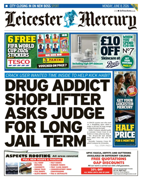 Cover of Leicester Mercury