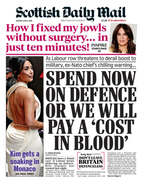 Cover of Scottish Daily Mail