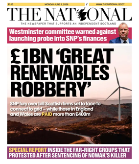 Cover of The National (Scotland)