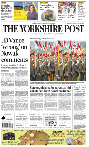 Cover of Yorkshire Post