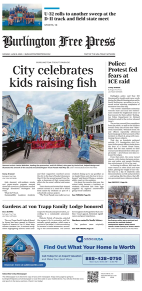 Cover of Burlington Free Press