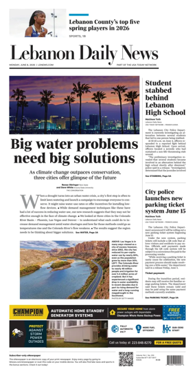 Cover of Lebanon Daily News