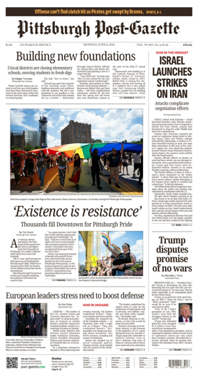 Cover of Pittsburgh Post-Gazette