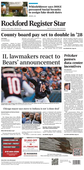 Cover of Rockford Register Star