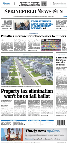 Cover of Springfield News-Sun