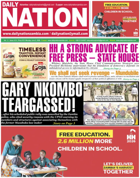 Cover of Daily Nation Newspaper