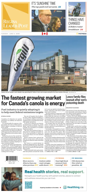 Cover of Regina Leader-Post