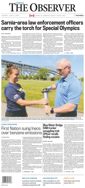 Cover of The Observer (Sarnia)
