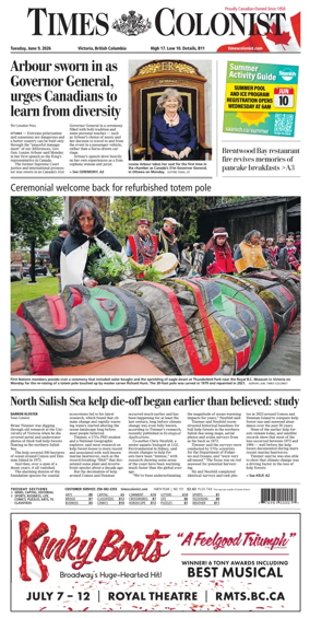 Cover of Times Colonist