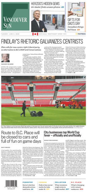 Cover of Vancouver Sun
