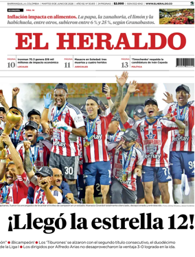 Cover of El Heraldo (Colombia)