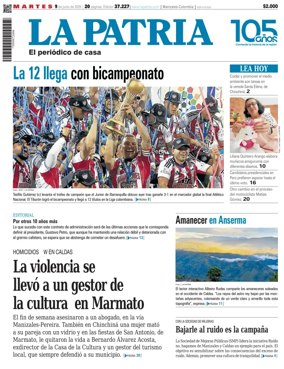 Cover of La Patria (Colombia)