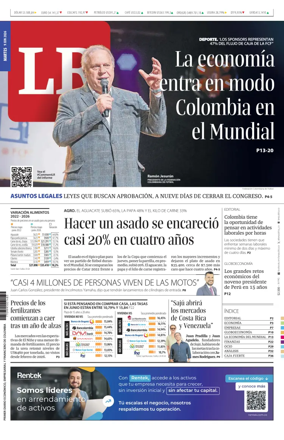 Cover of La Republica (Colombia)