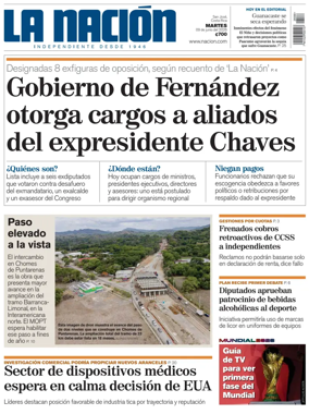 Cover of La Nacion (Costa Rica)