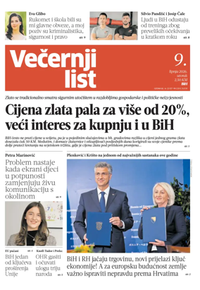Cover of Vecernji list BiH