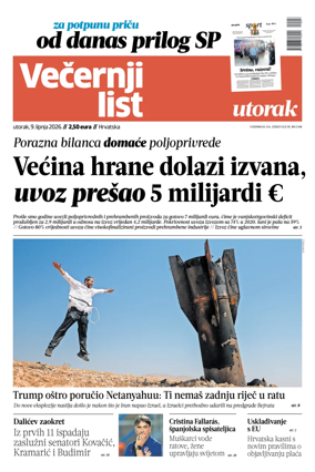 Cover of Vecernji list - Hrvatska