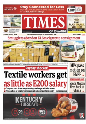 Cover of Times of Eswatini