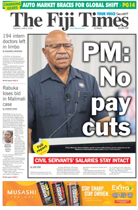 Cover of The Fiji Times