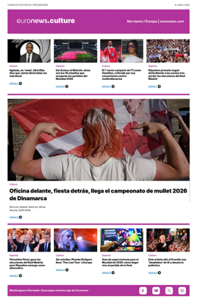 Cover of Euronews Culture and Sport (Spanish) Compiled Edition
