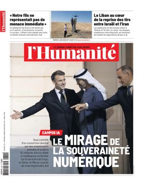 Cover of L'HUMANITE
