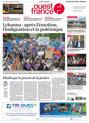 Cover of Ouest France (Nantes / Sud-Loire / Vignoble)