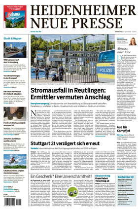 Cover of Heidenheimer Neue Presse