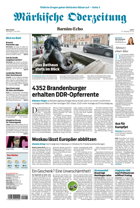 Cover of Markische Oderzeitung Eberswalde