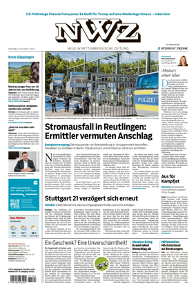 Cover of NWZ – Neue Wurttembergische Zeitung