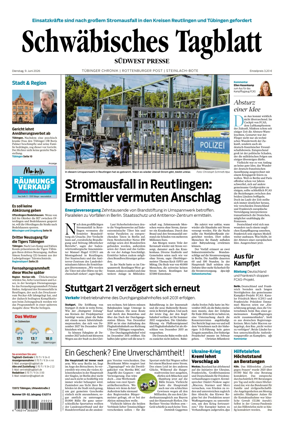 Cover of Schwabisches Tagblatt - Tubinger Chronik