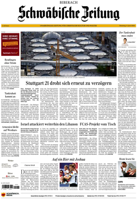 Cover of Schwabische Zeitung (Biberach)