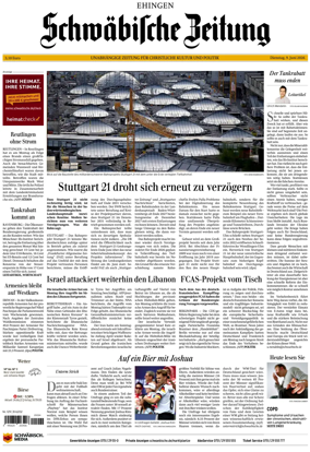 Cover of Schwabische Zeitung (Ehingen)