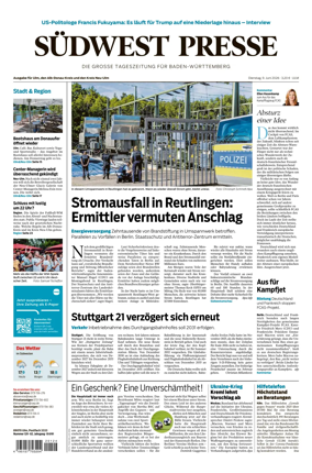 Cover of Sudwest Presse